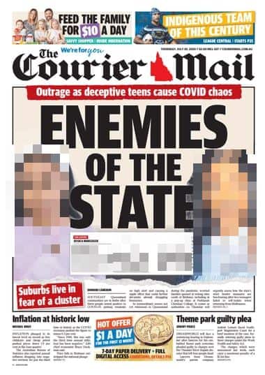 Courier-Mail front page