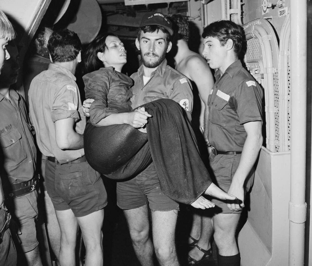 John Tregoning carries passenger Vanessa Van.