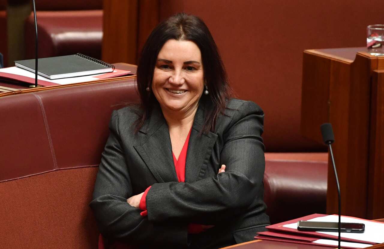 Jacqui Lambie Network Senator Jacqui Lambie during debate on the Marriage Equality plebiscite in the Senate chamber at Parliament House in Canberra, Wednesday, August 9, 2017. (AAP Image/Mick Tsikas) NO ARCHIVING
