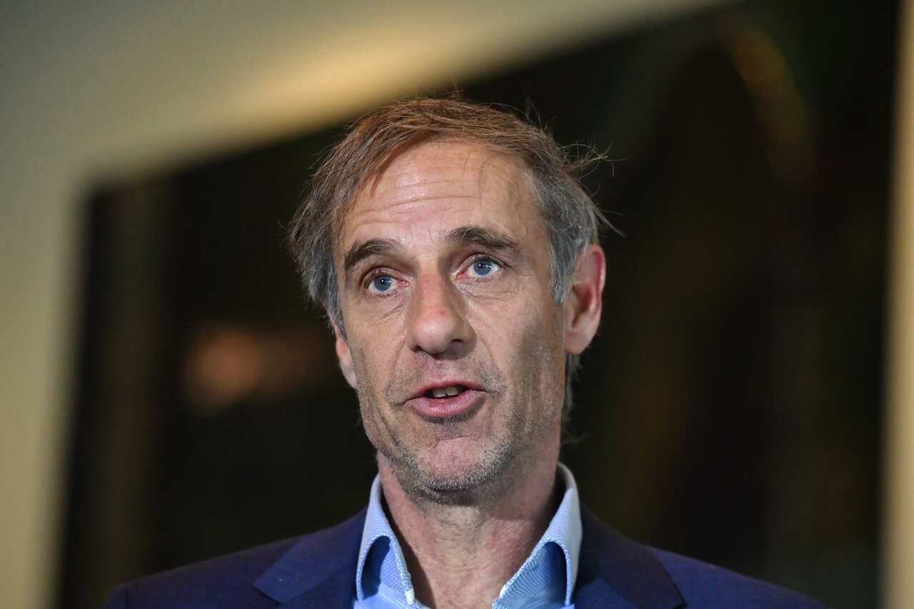 Greens Senator Nick McKim at a press conference at Parliament House in Canberra in May 2020.
