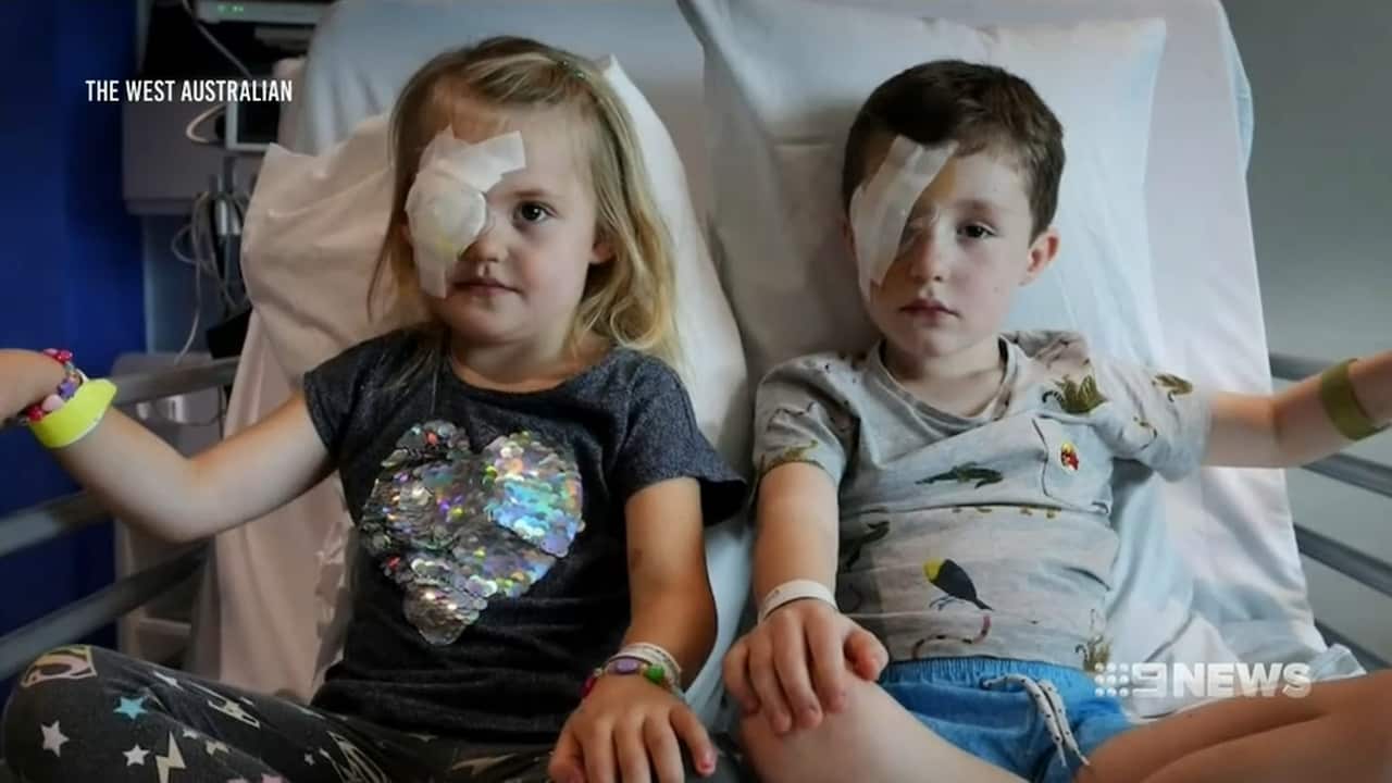 Two children could lose sight in one eye after magpie attack in Perth.