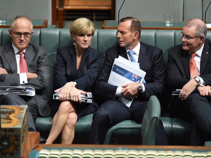 Malcolm Turnbull, Tony Abbott, Julie Bishop and Scott Morrison