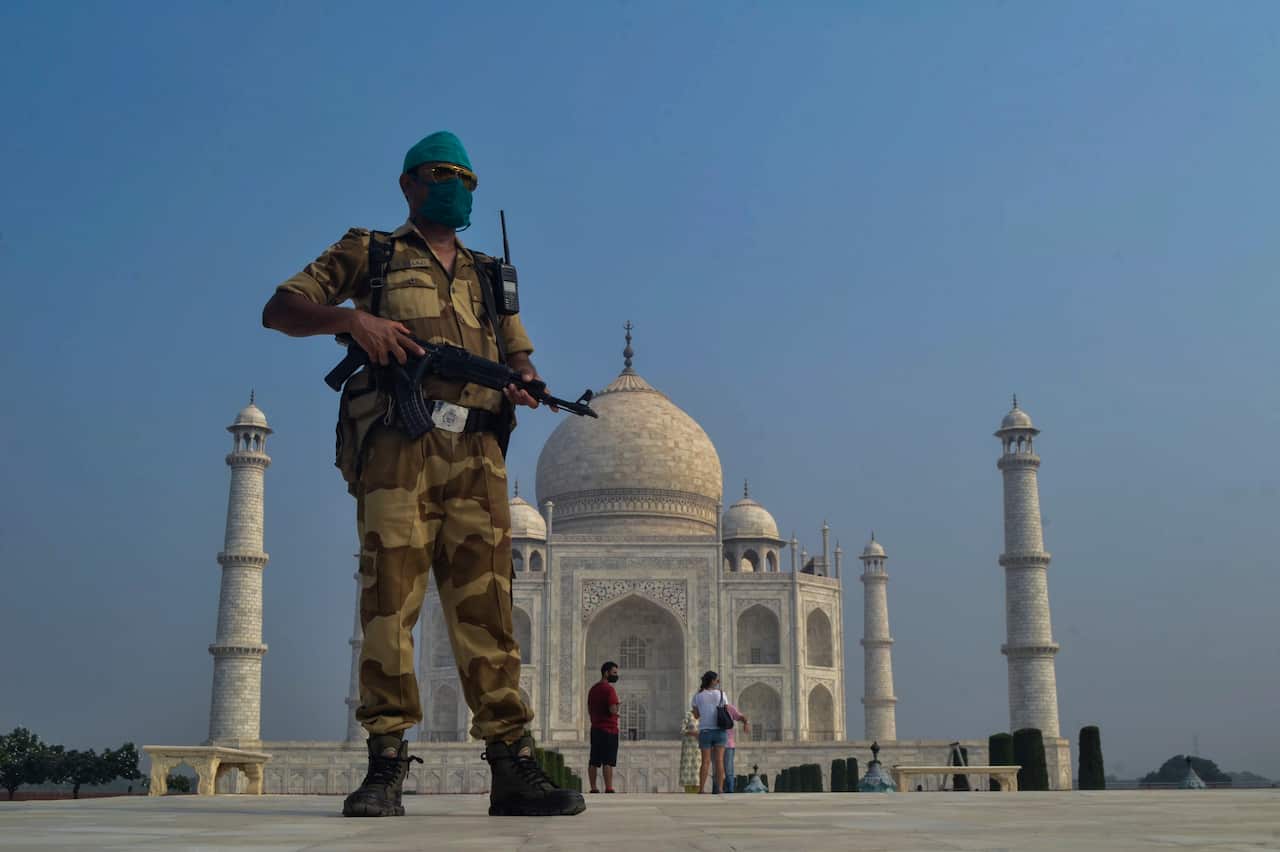 The Taj Mahal has reopened after a six-month closure in Agra, India.