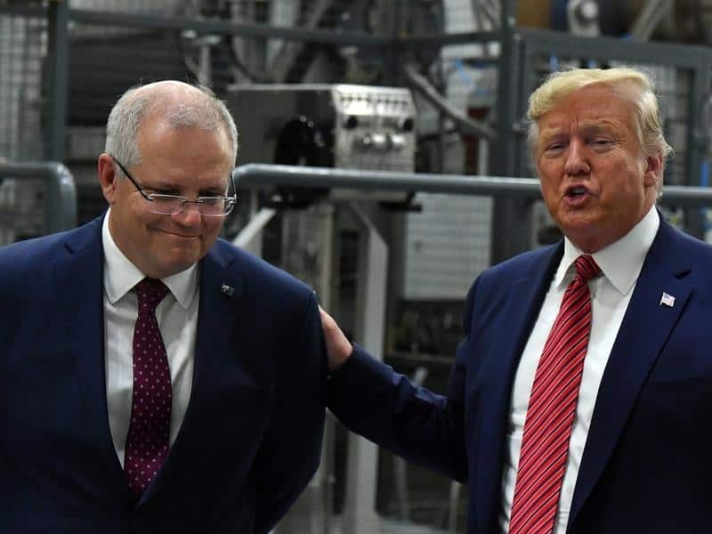 Scott Morrison and Donald Trump