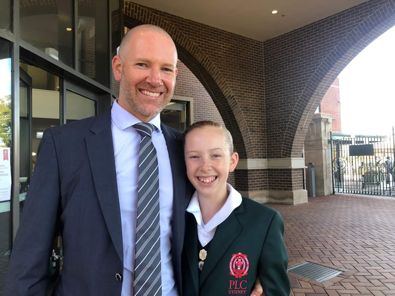 Dan Clarke with his daughter Mims.