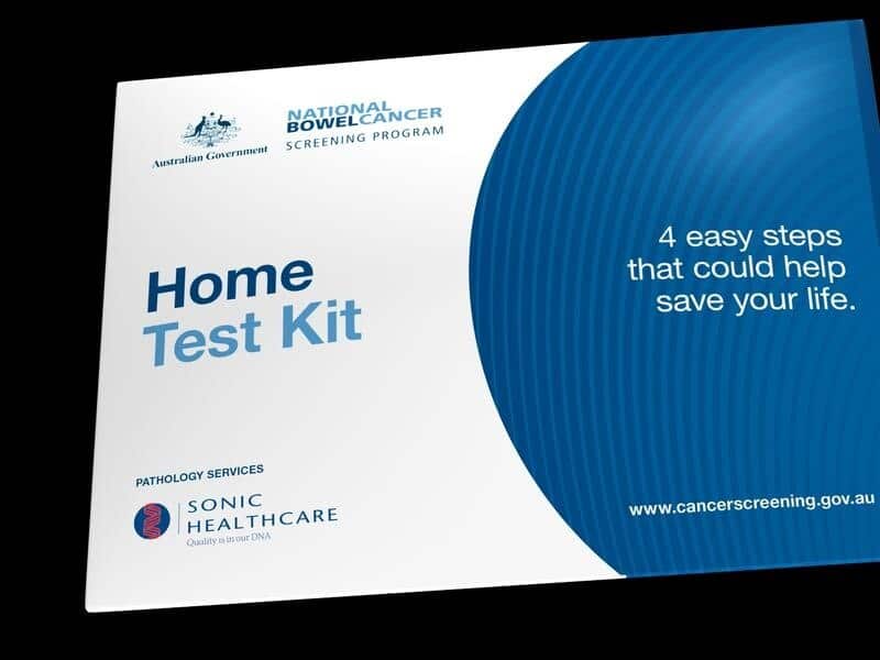 A home test kit designed to detect bowel cancer.