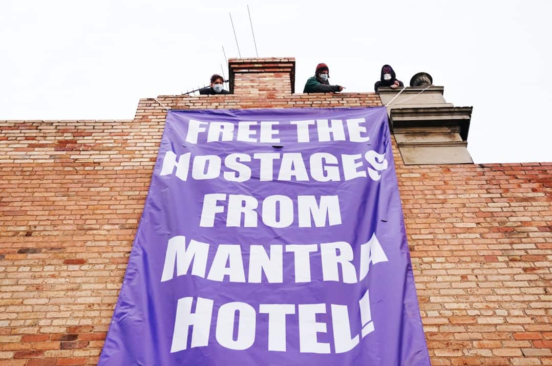A protest in Melbourne last month.