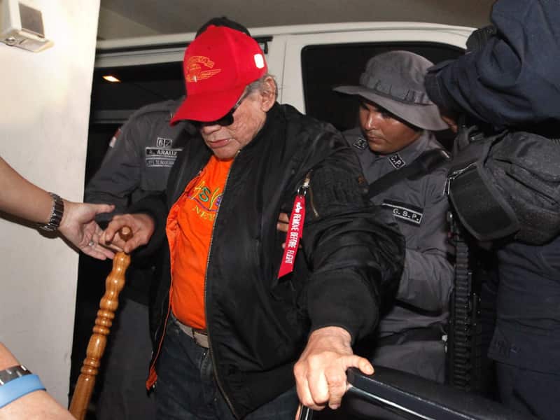 Panamanian former dictator Manuel Antonio Noriega