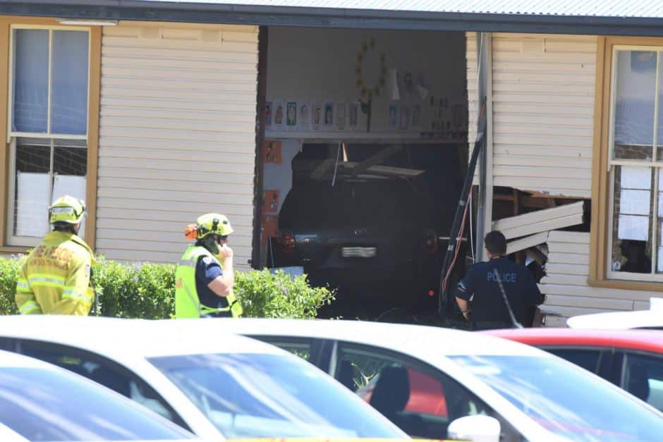 Car in Banksia Road Public School