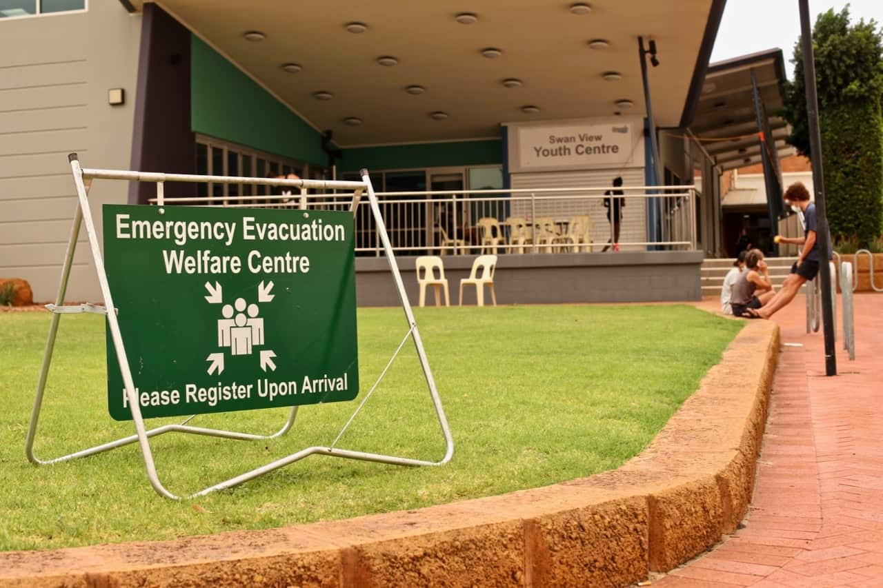 An evacuation centre has been set up at Brown Park, Swan View. 
