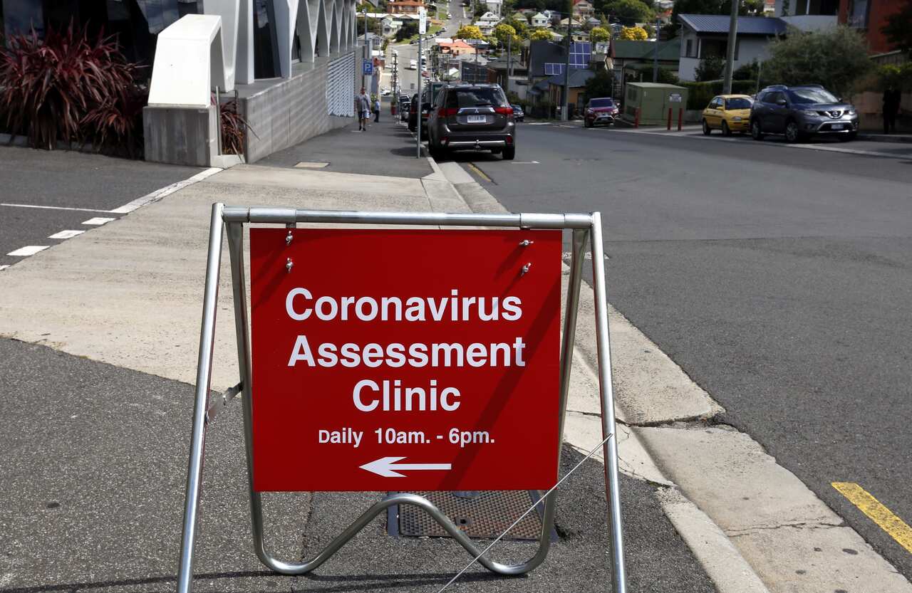 A coronavirus assessment clinic in Launceston.