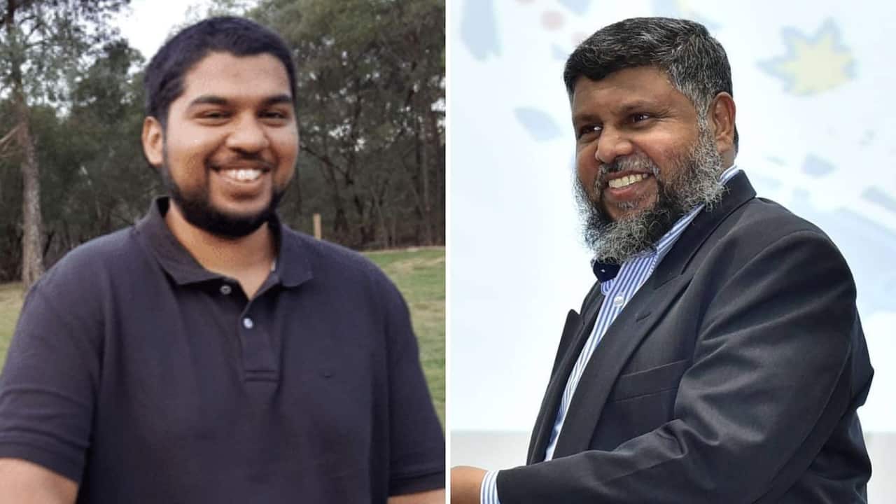 Australian Professor Lukman Thalib (right) and his son, Ismail Talib, have been detained in Qatar for almost five months.