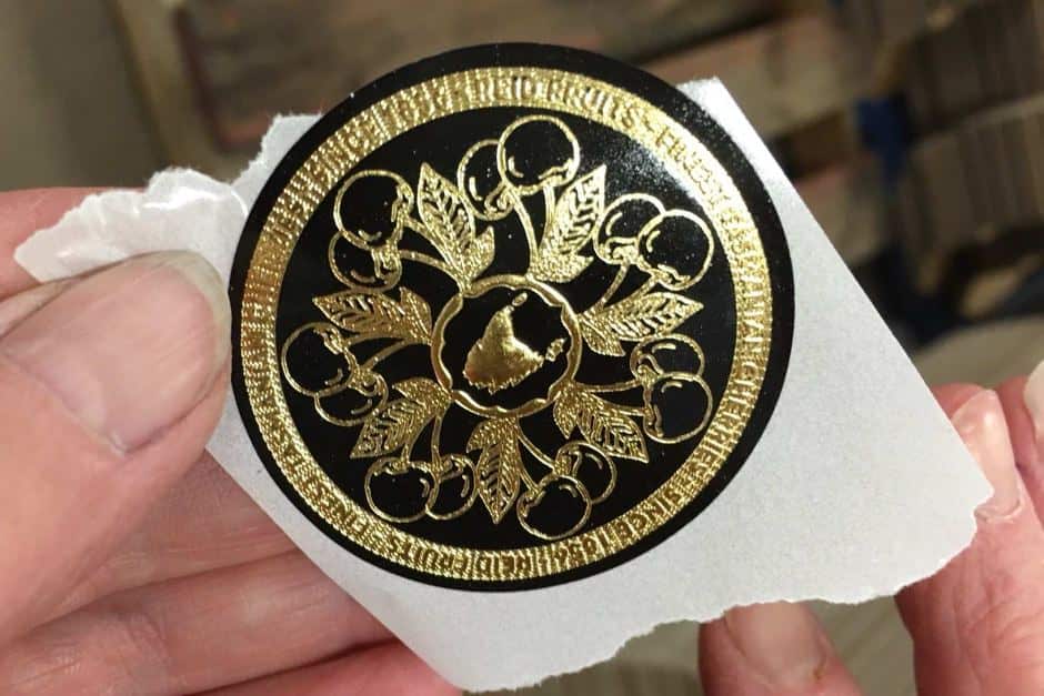 Reid Fruits quality assurance stickers