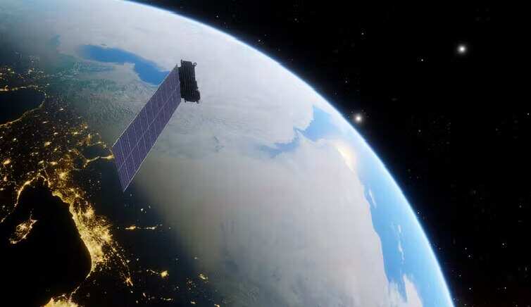 A satellite over earth