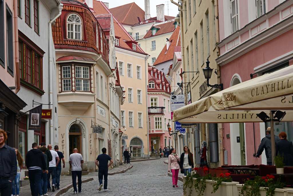 Street in old town Tallinn, Estonia