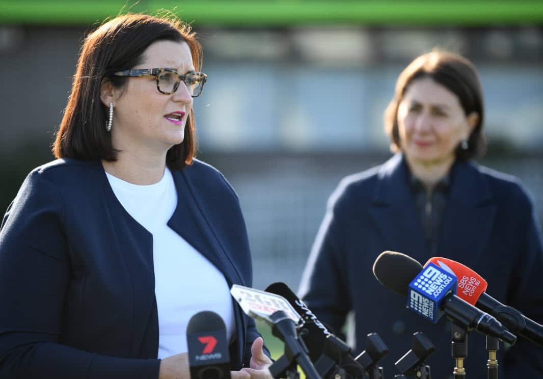 A file photo of NSW Minister for Education Sarah Mitchell and Premier Gladys Berejiklian.