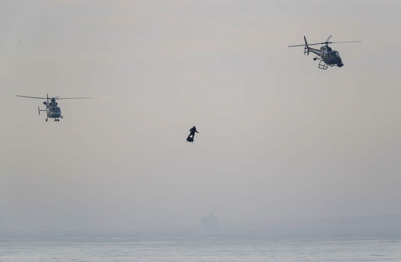 Franky Zapata in the air.