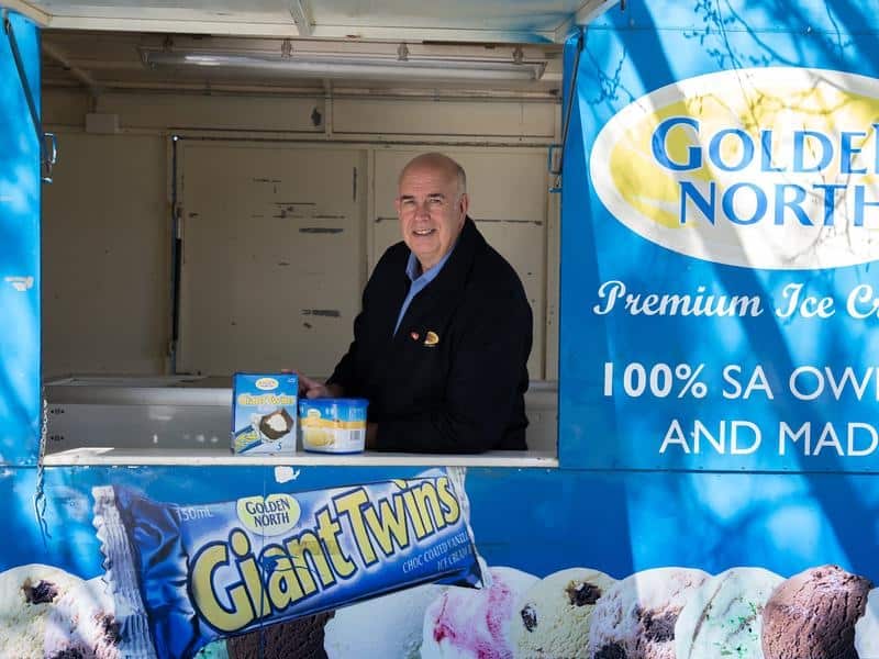 Trevor Pomery of Golden North ice cream