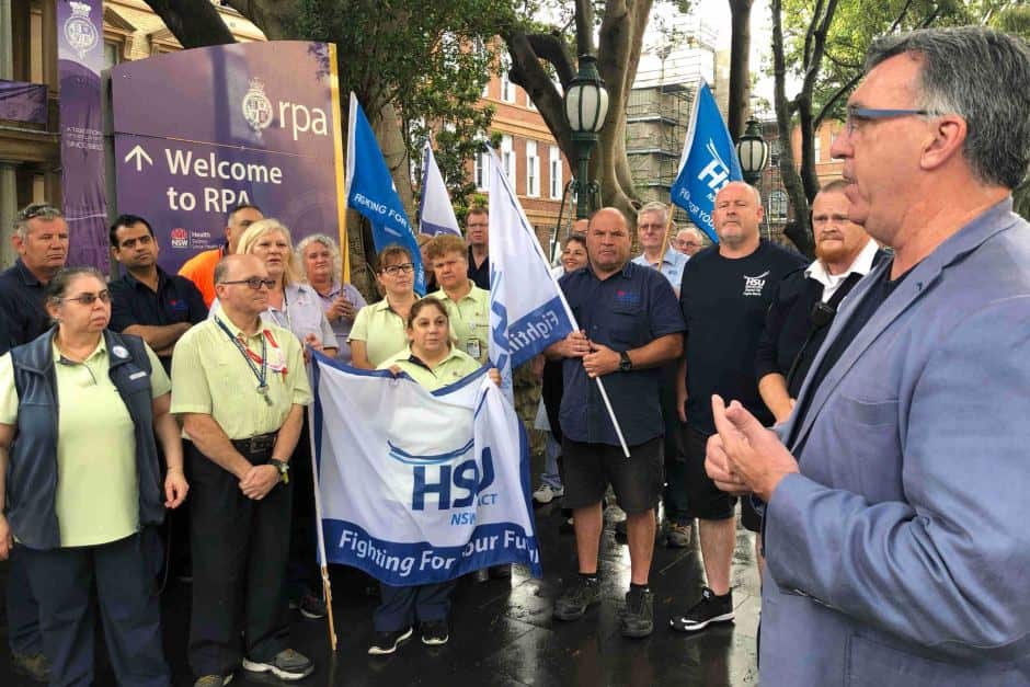 Protest over health workers uniforms