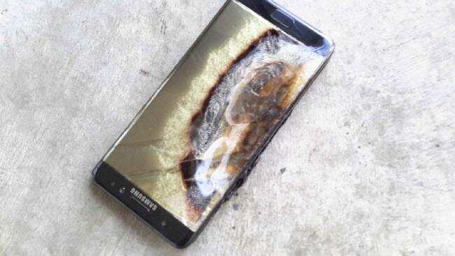 An example of the type of burn marks that were left behind on the exploded Samsung Galaxy Note 7’s.