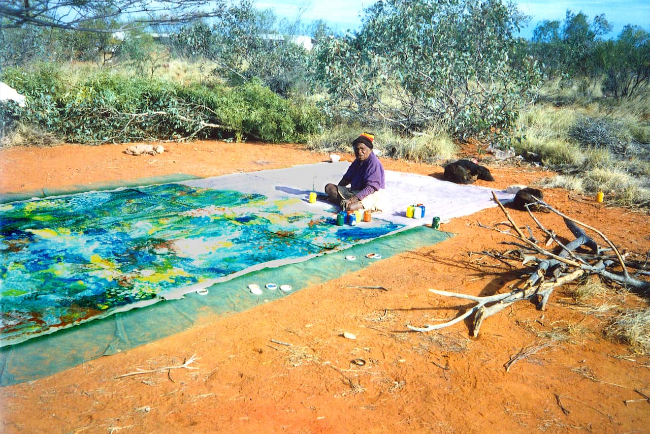 Emily Kame Kngwarreye painting ‘Earth’s Creation I’.