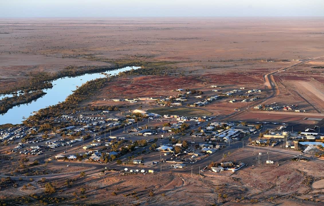 Birdsville is situated on the edge of the Simpson desert, about 1600 kilometres west of Brisbane.