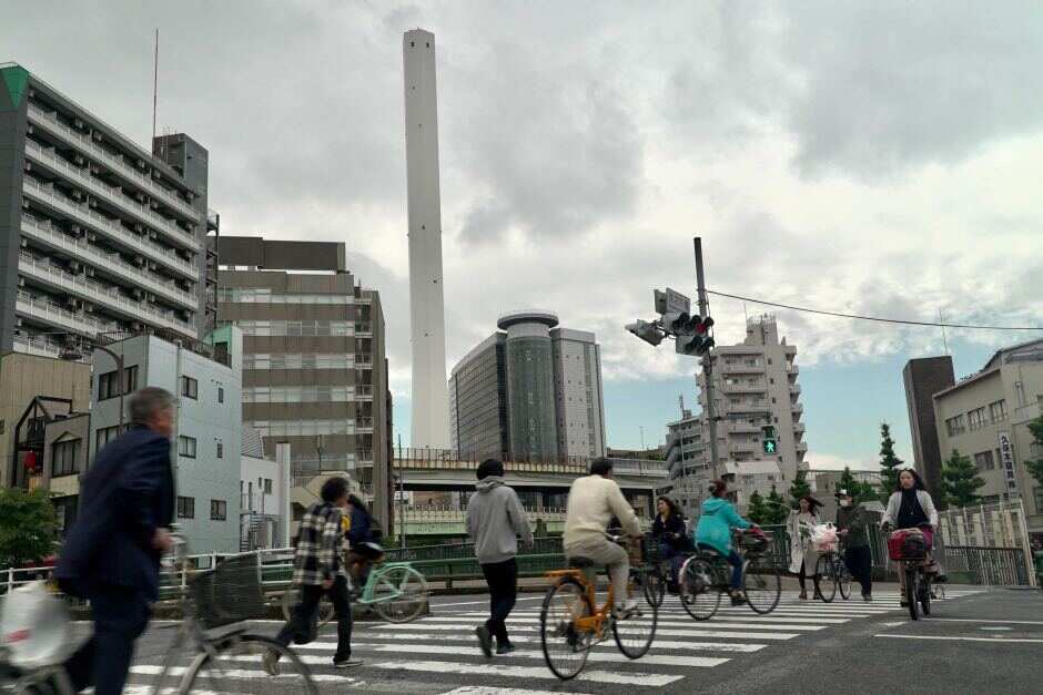 Outside shot of the Toshima Incineration Plant in Tokyo