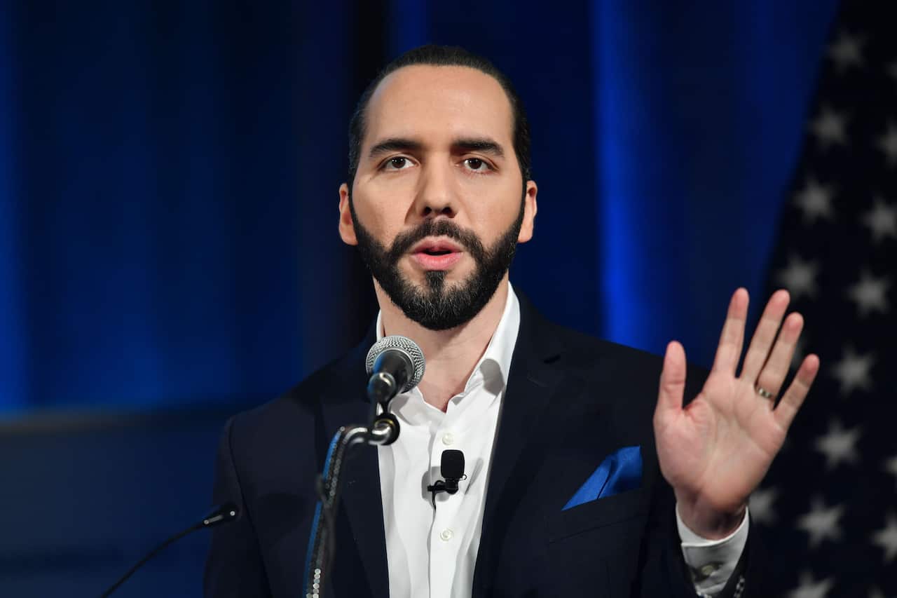 The President of El Salvador Nayib Bukele.