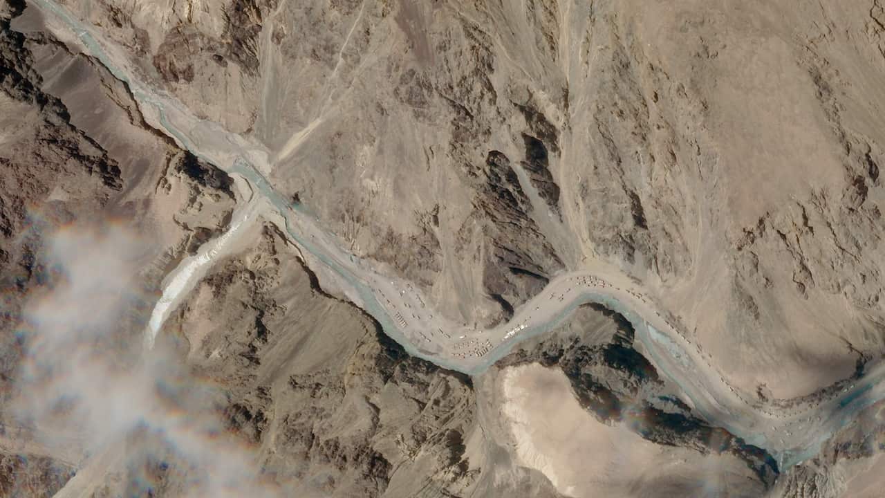 The Galwan Valley in India's Ladakh region, at the border with China, where a deadly clash took place on Monday. 