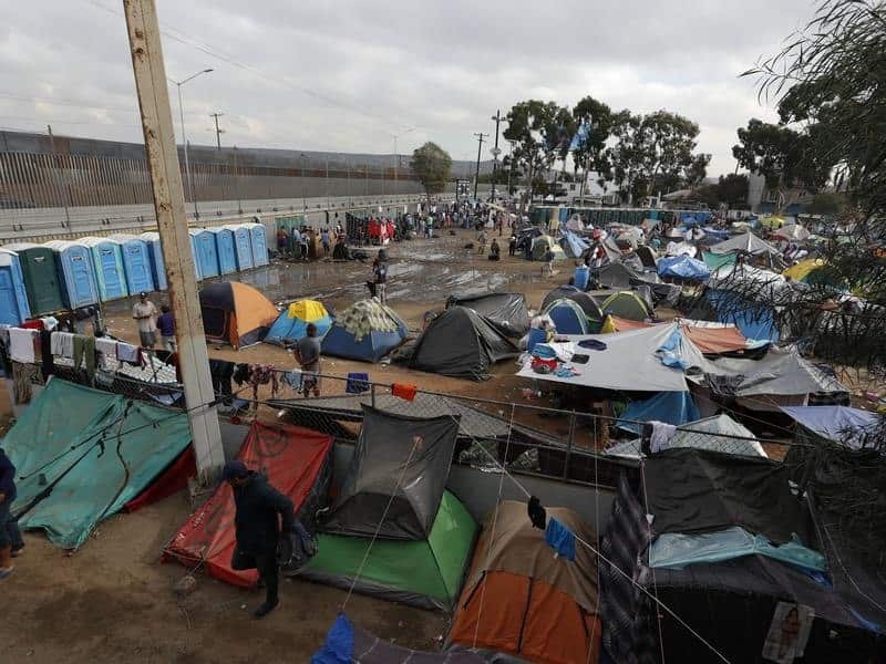 migrant tent city