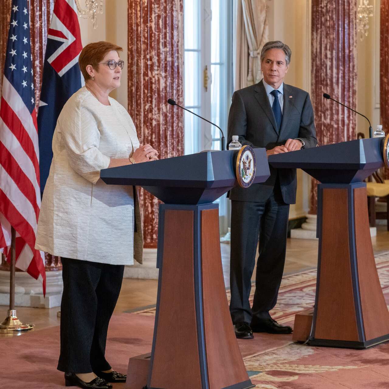 US Secretary of State Blinken has voiced support for Australia in the face of pressure from China.