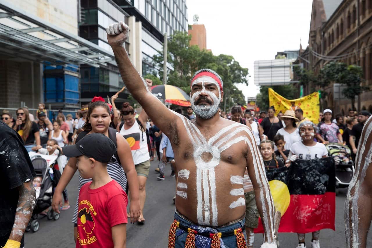 An Australia Day protest on January 26, 2018 in Sydney.
