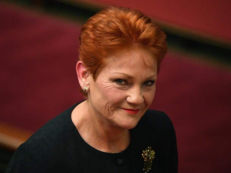One Nation leader Senator Pauline Hanson.