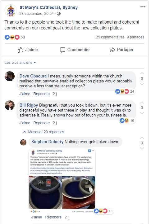 St Mary's Cathedral Facebook post