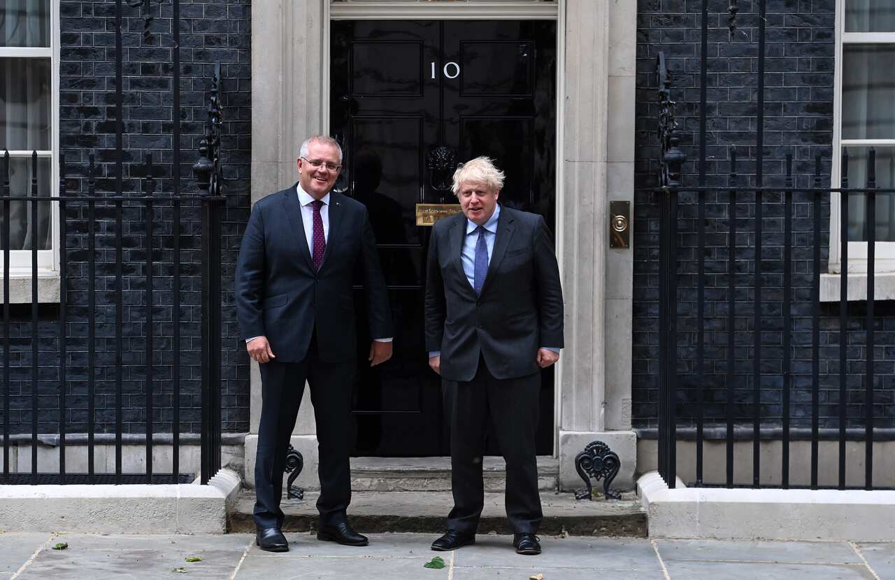 Scott Morrison urges Boris Johnson to seize a UK Free Trade Agreement.