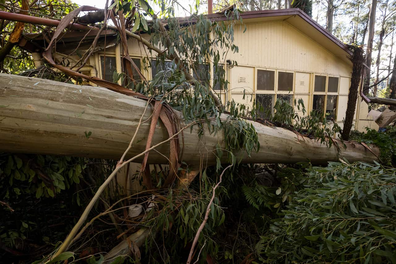 The damaged Mt Dandenong Preschool on Tuesday, 15 June, 2021.