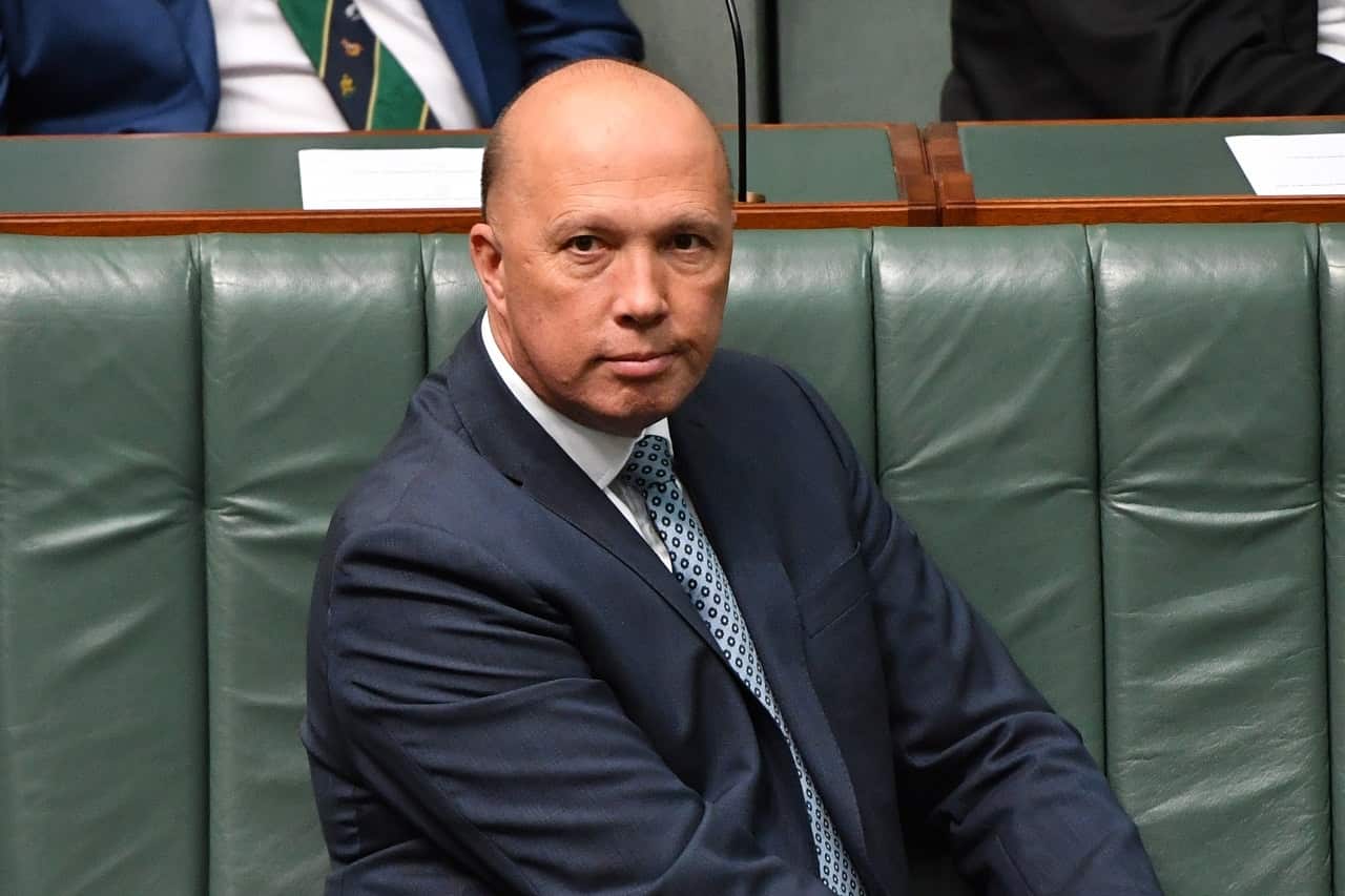 Minister for Home Affairs Peter Dutton in Parliament.