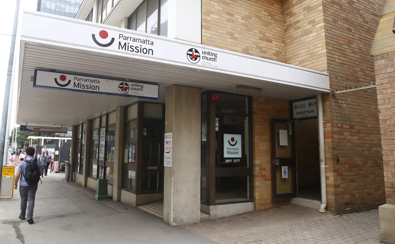 Meals Plus next to the Uniting Church in the heart of Parramatta in Sydney's west.