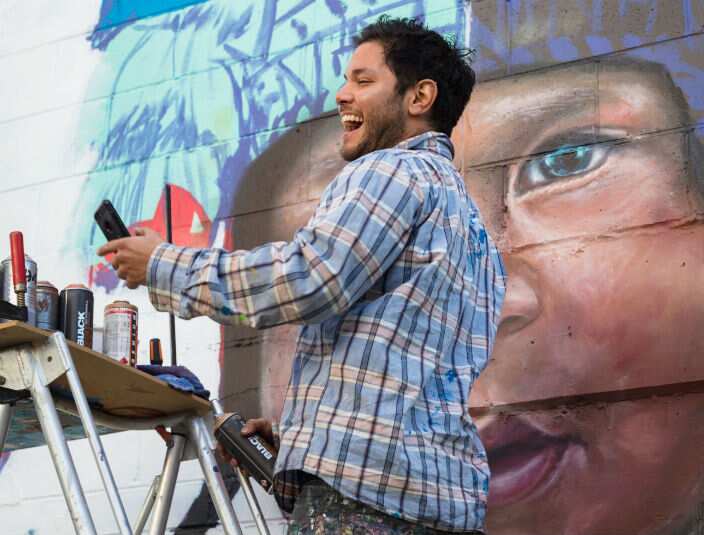 Colombian street artist Julian Clavijo