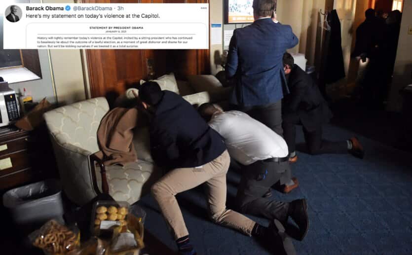 Congress staffers barricade themselves in the US Capitol 