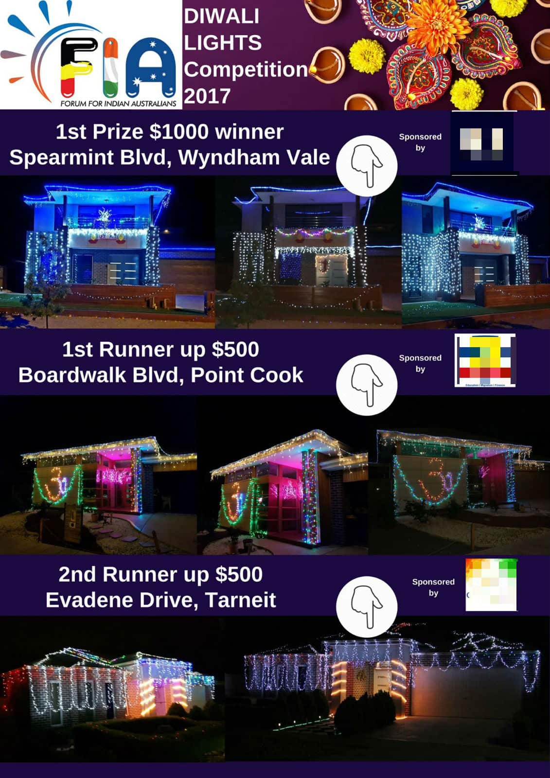 Melbourne's Diwali Light Competition 2018