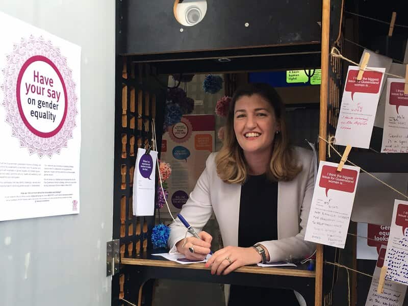 Queensland Attorney-General Shannon Fentiman spoke at the swearing-in ceremony.