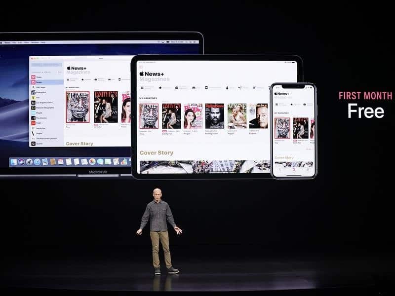 Roger Rosner, Apple vice president of apps, speaks at the launch