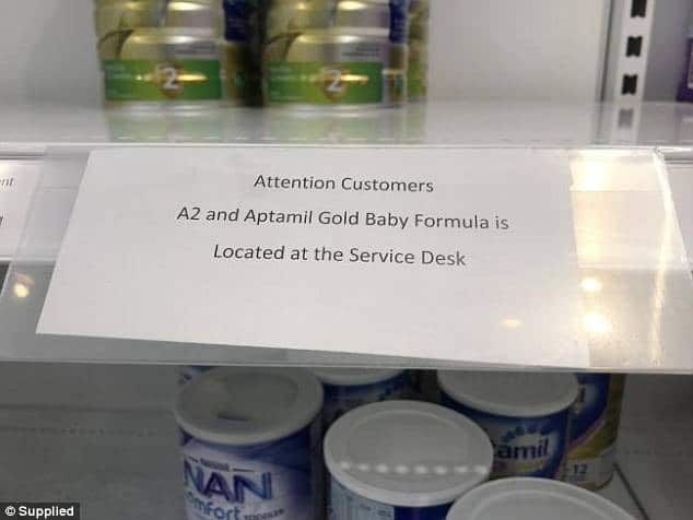 The sign in Coles 