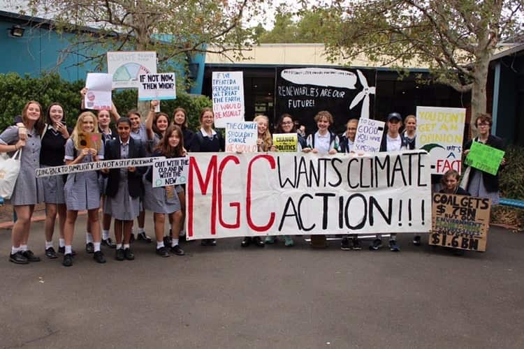 MGC students- climate change protest