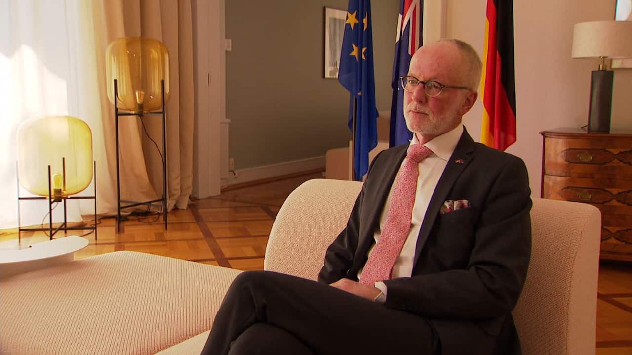 German Ambassador Dr Thomas Fitschen at the German embassy in Canberra.