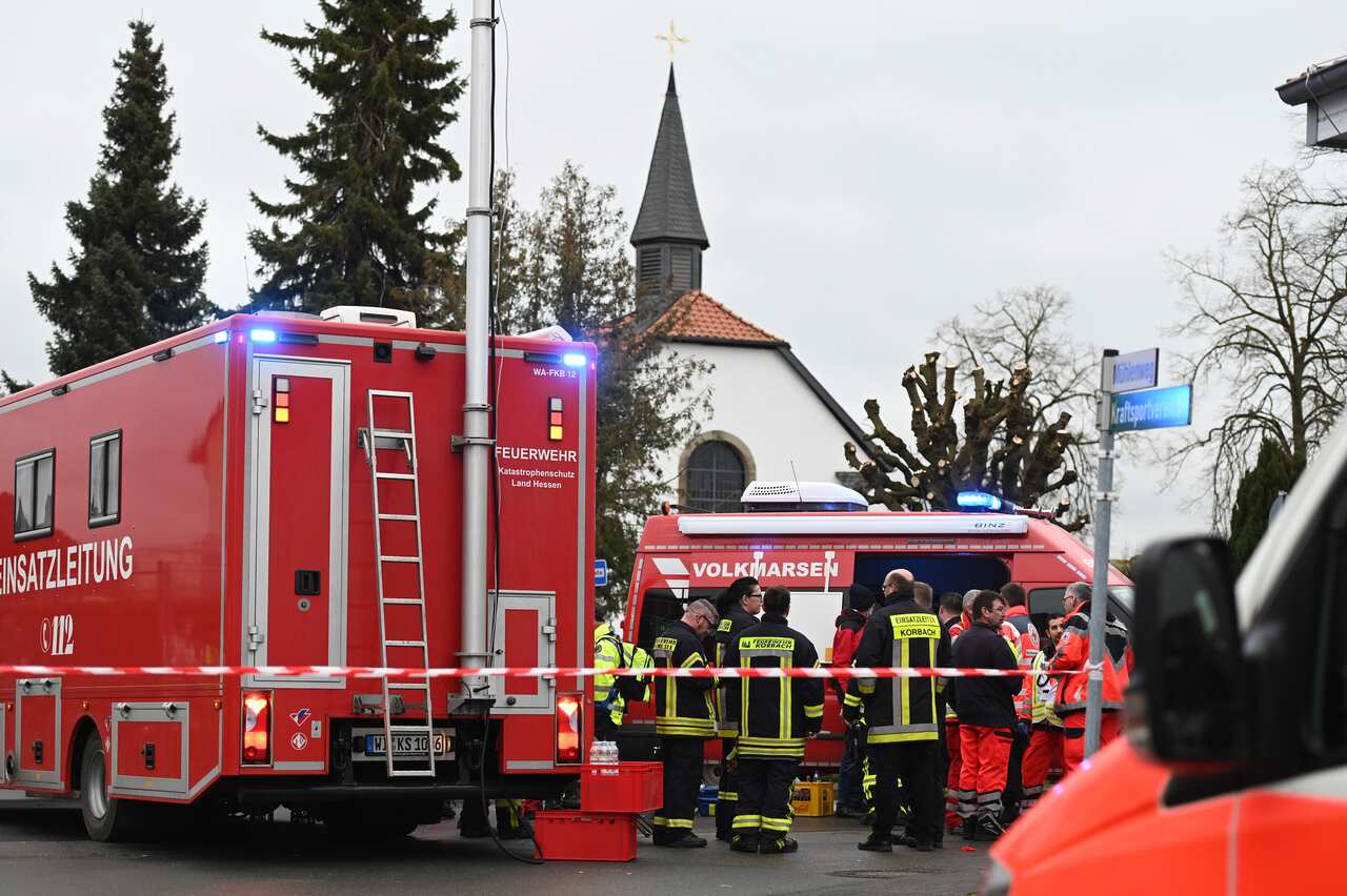 Up to 30 people have been injured after a car slammed into a crowd in the German town, police said. 