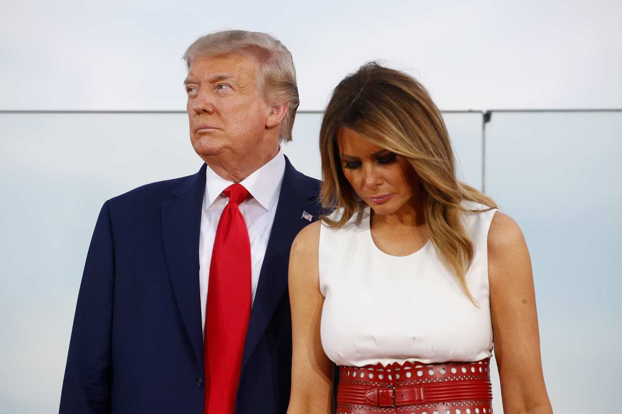 President Donald Trump and first lady Melania Trump during an event at the White House, Saturday, 4 July, 2020, in Washington. 