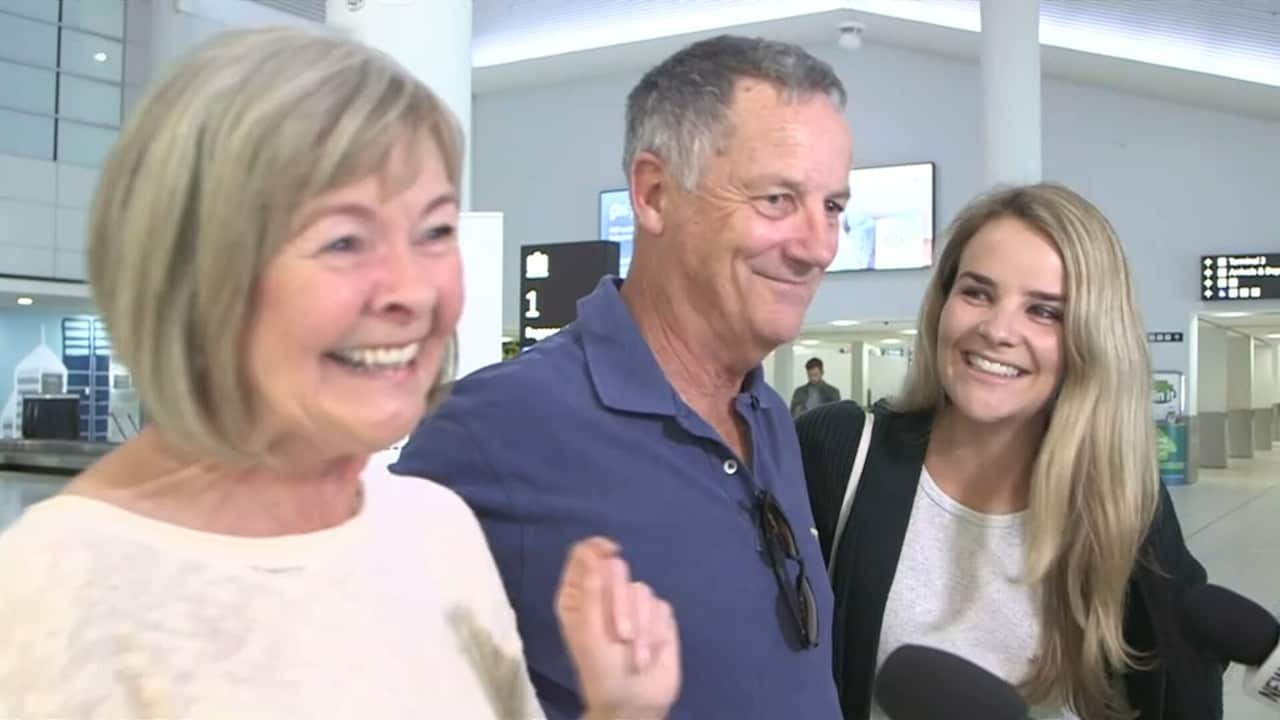 The re-opening of Western Australia's border has allowed family members to reunite. 