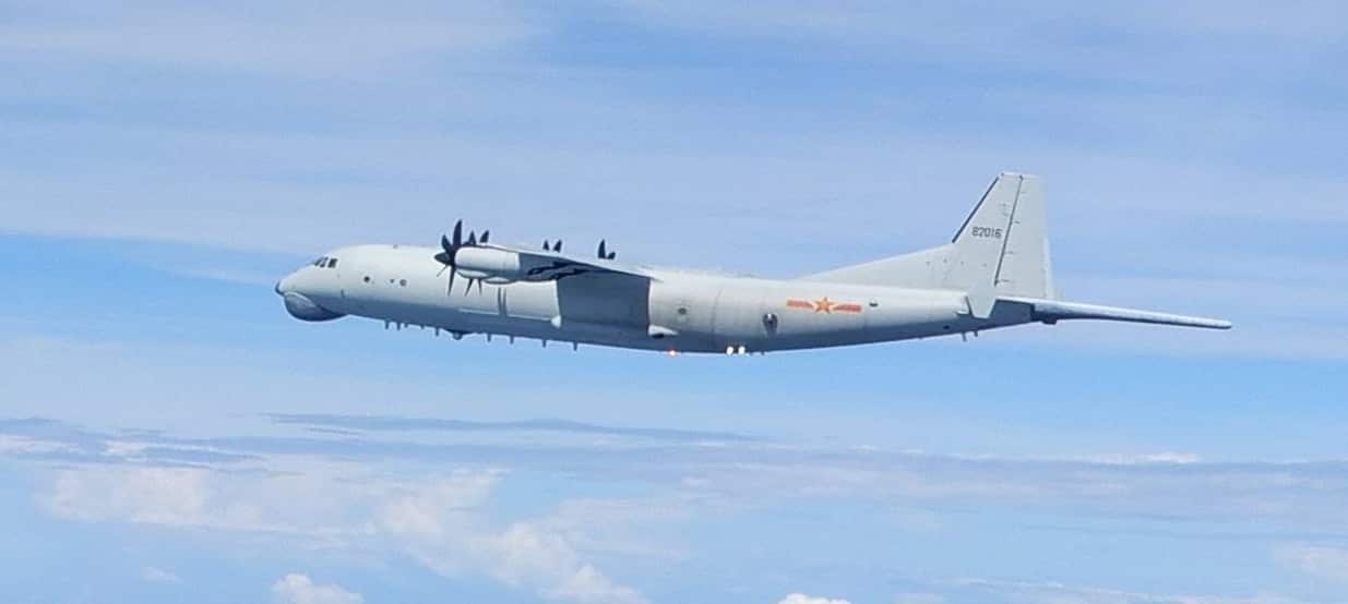 An undated photo shows Chinas Y-8 Anti-Submarine Warfare aircraft entertaining Taiwan's Air Defense Identification Zone (ADIZ).